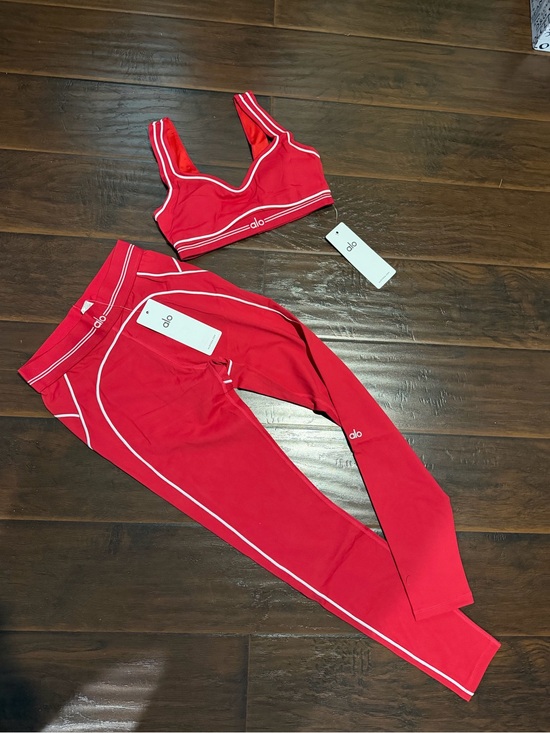 ALO Yoga Other - ALO Yoga Red Sports Bra and Leggings Set